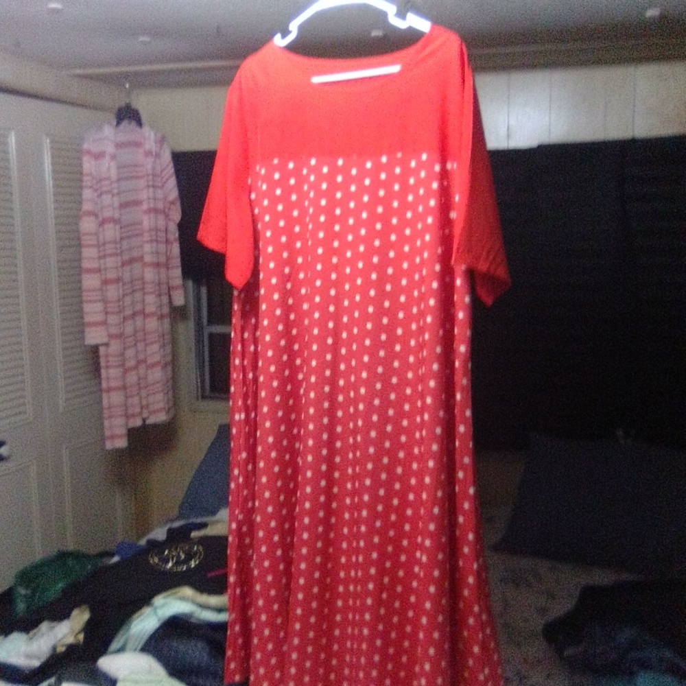 Red Polka Dot Below Knee